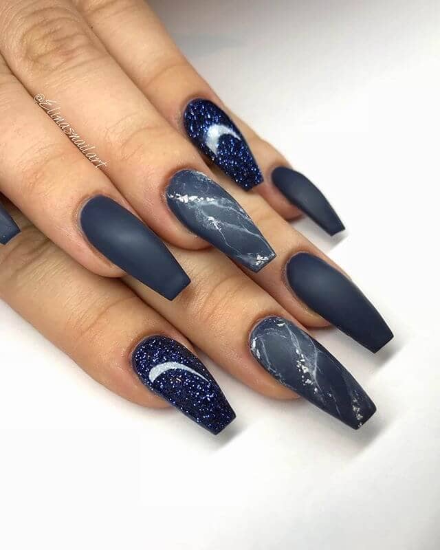 2001 A Space Odyssey Navy Nails