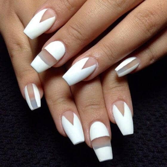Bold White Geometric Designs with Negative Space