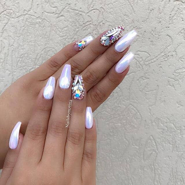 Space Age Shimmer Nail Design- vvpretty