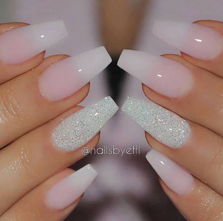 Long Nails with Shiny Silver-vvpretty